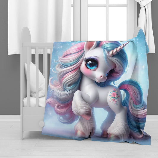 Pretty Unicorn Minky Blanket