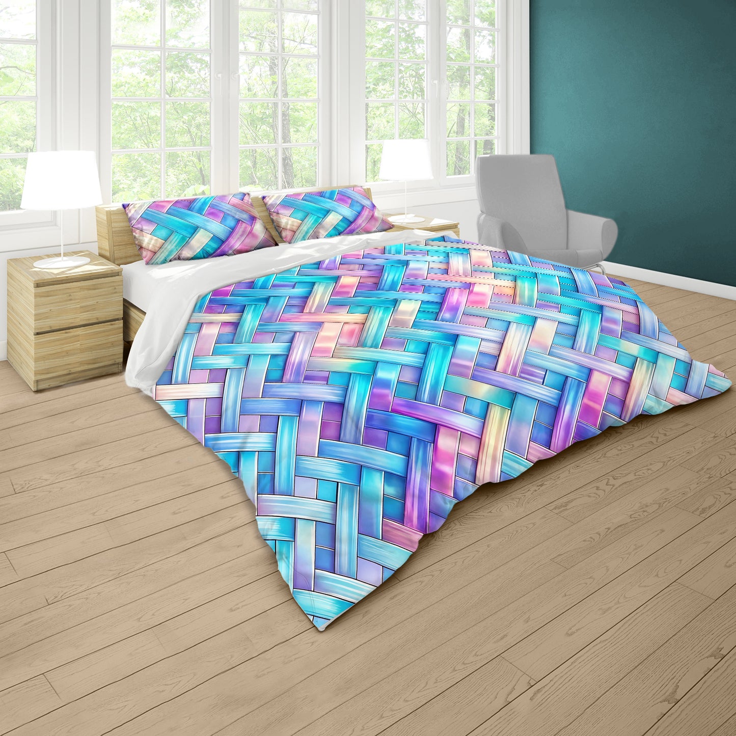 Prism Nebula Drift Duvet Cover Set