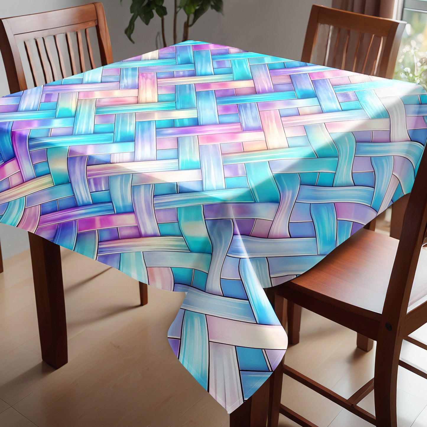 Prism Nebula Drift Square Tablecloth
