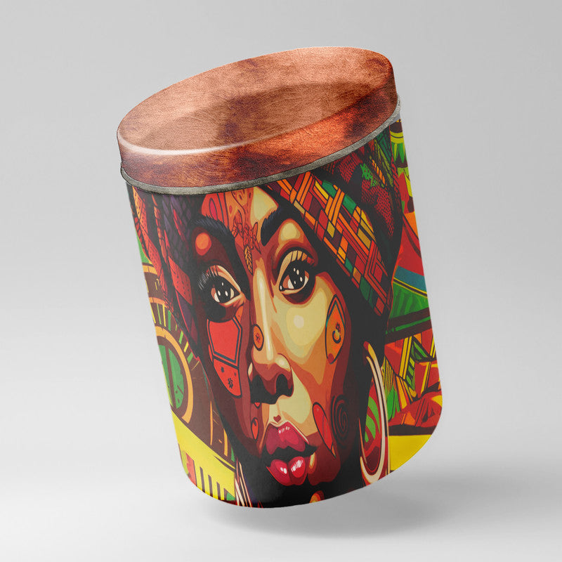 Prosperous Africa Decoupage Drum Cover