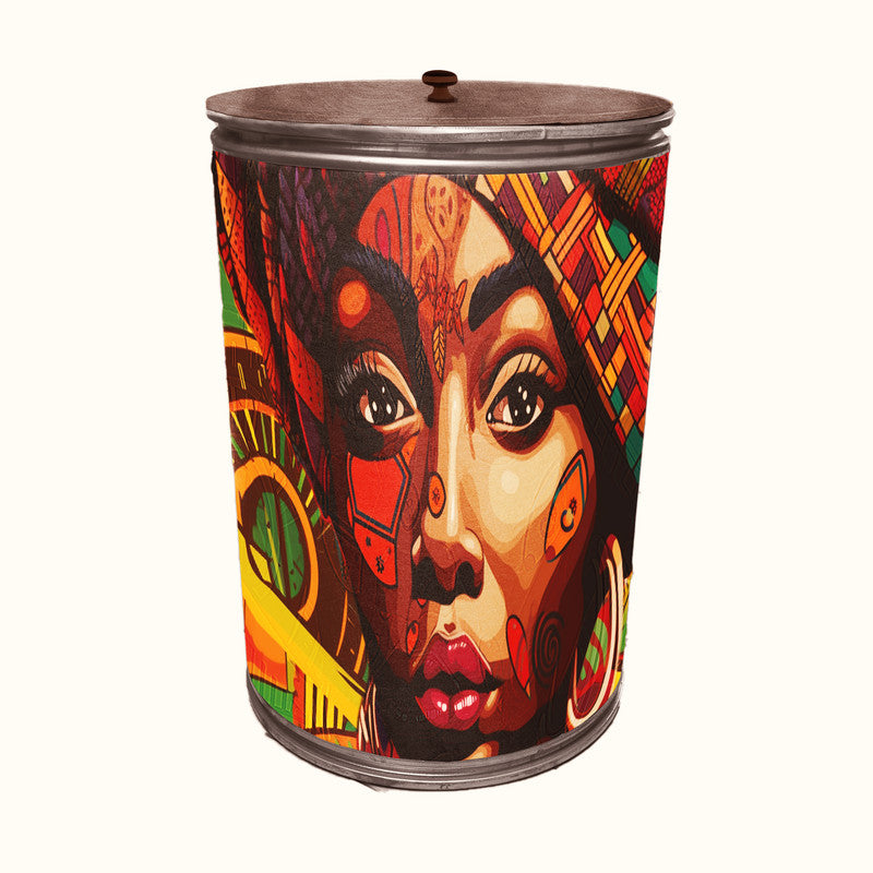 Prosperous Africa Decoupage Drum Cover