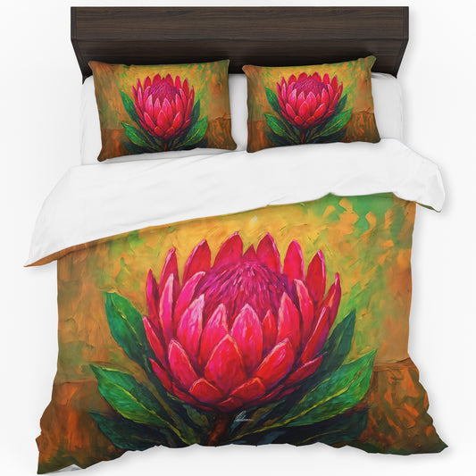 Protea Bloom Explosion Duvet Cover Set by Nathan Pieterse