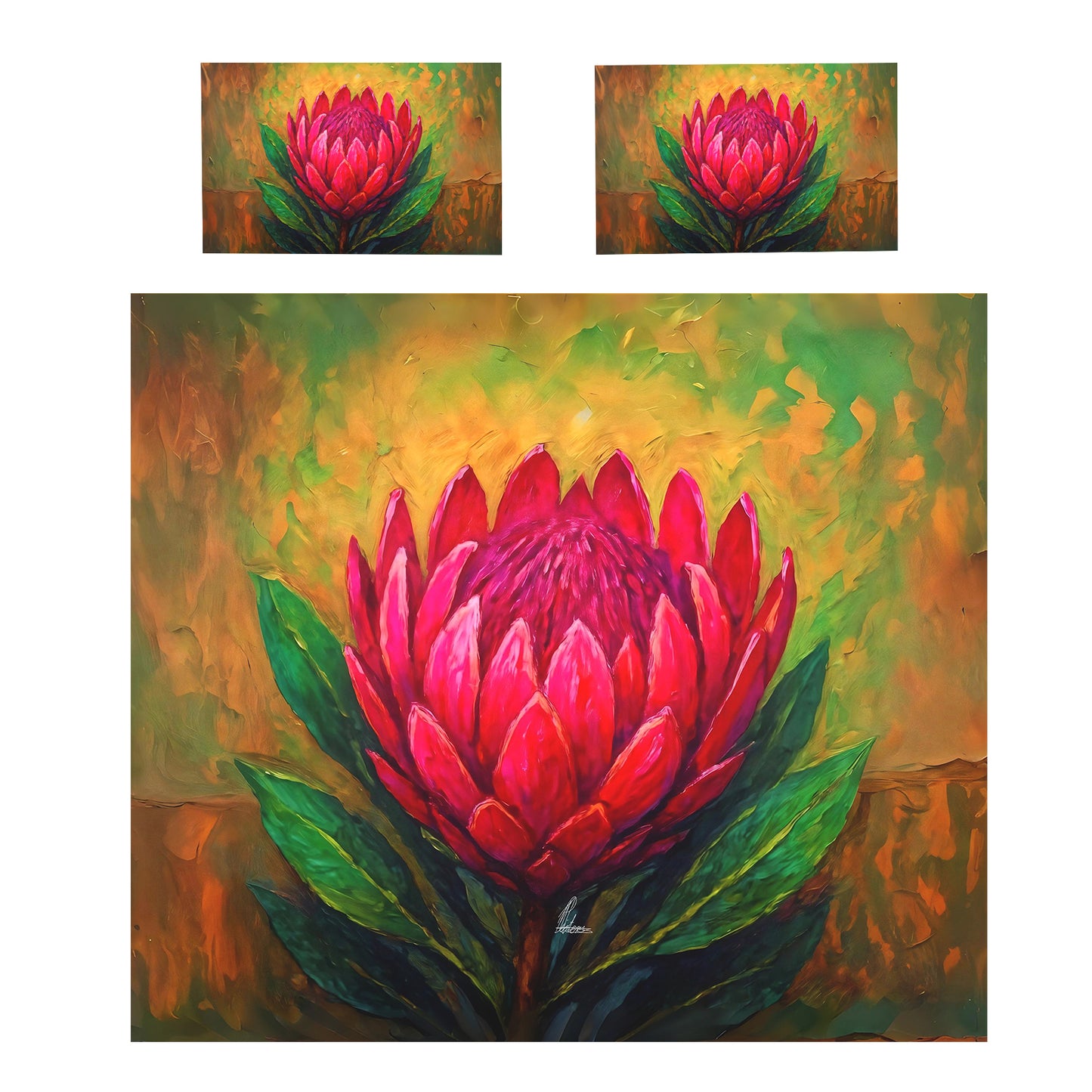 Protea Bloom Explosion Duvet Cover Set by Nathan Pieterse
