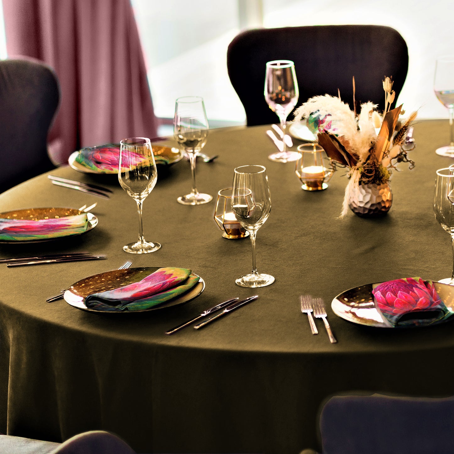 Protea Bloom Explosion Napkins by Nathan Pieterse