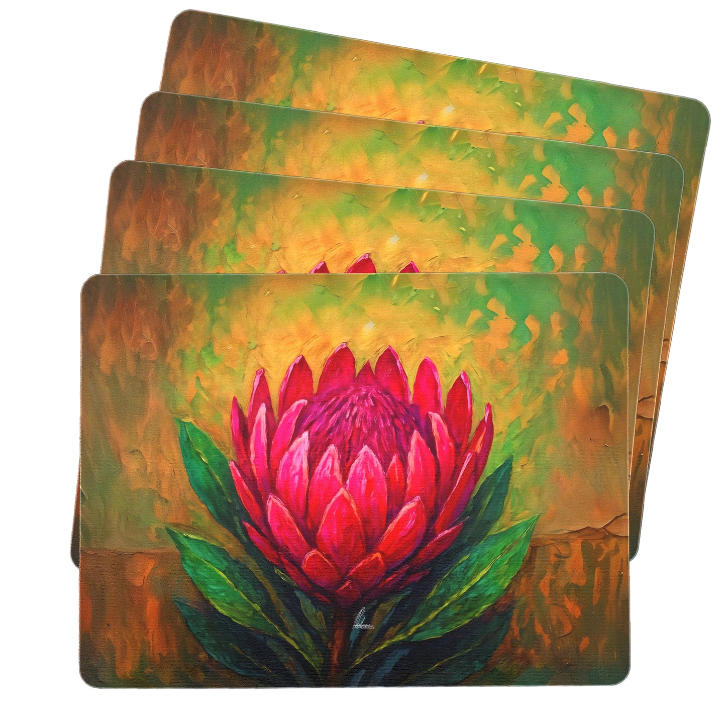 Protea Bloom Explosion Placemats by Nathan Pieterse