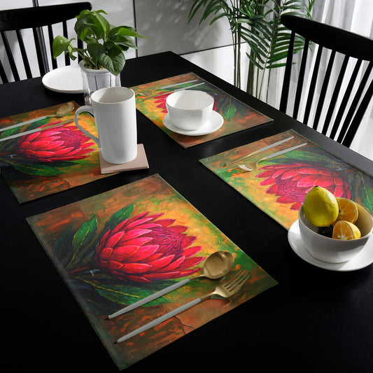 Protea Bloom Explosion Placemats by Nathan Pieterse