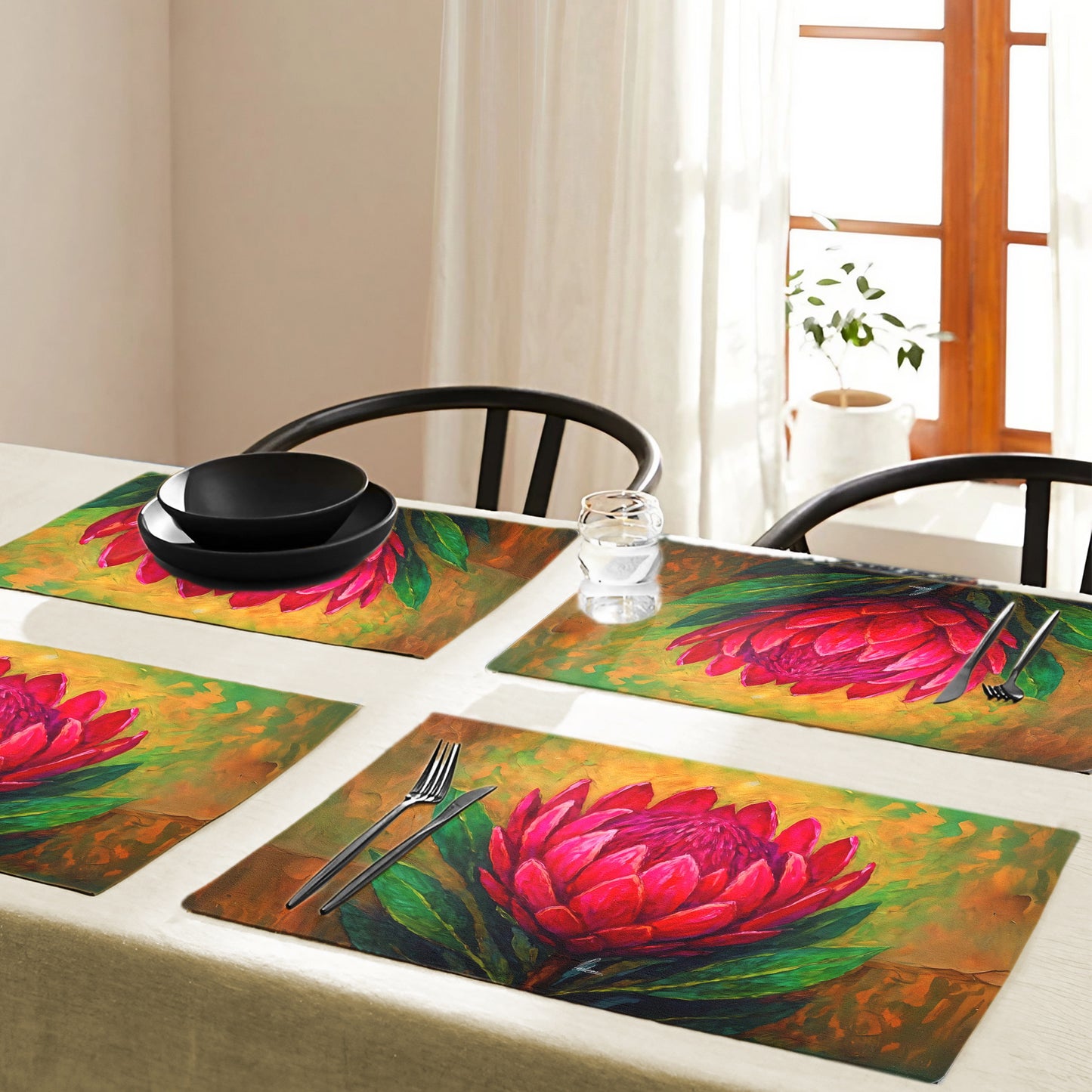 Protea Bloom Explosion Placemats by Nathan Pieterse