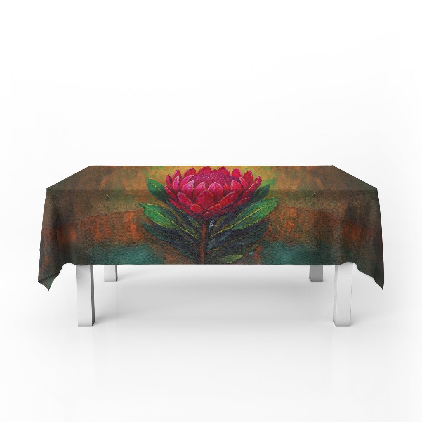 Protea Bloom Explosion Rectangle Tablecloth by Nathan Pieterse