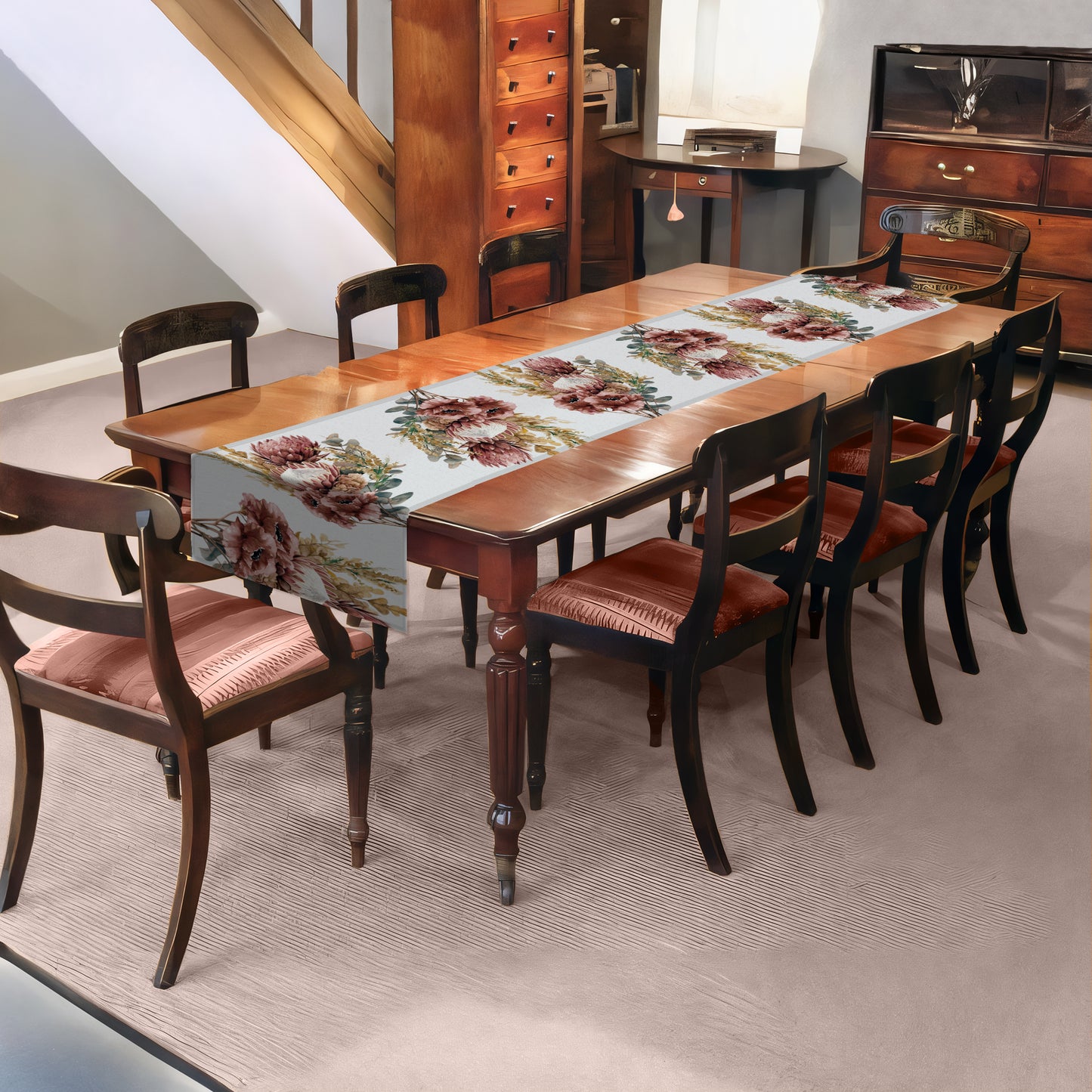 Protea Bouquet Table Runner by Mark van Vuuren