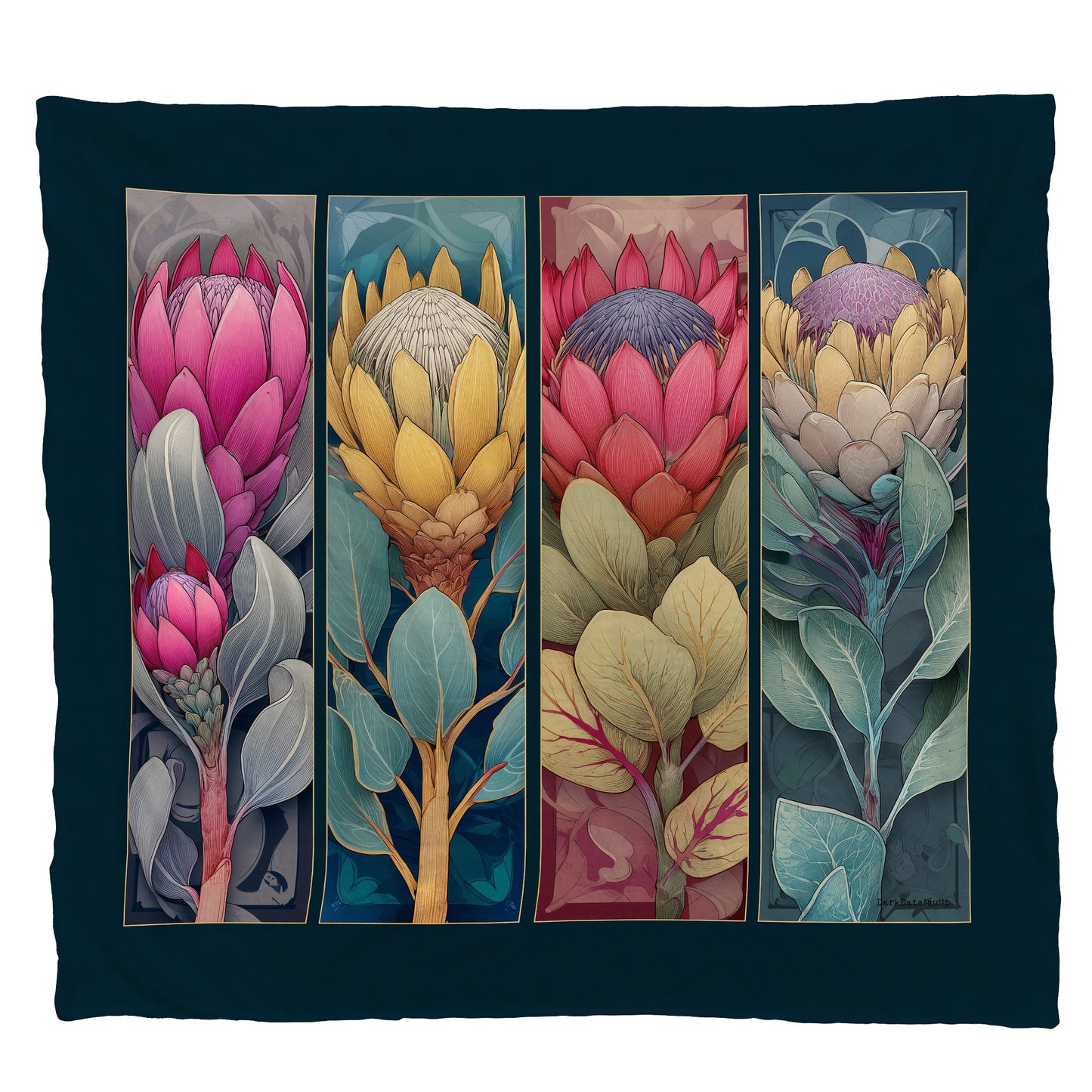 Protea Haze Light Weight Fleece Blanket by Wikus Schalkwyk