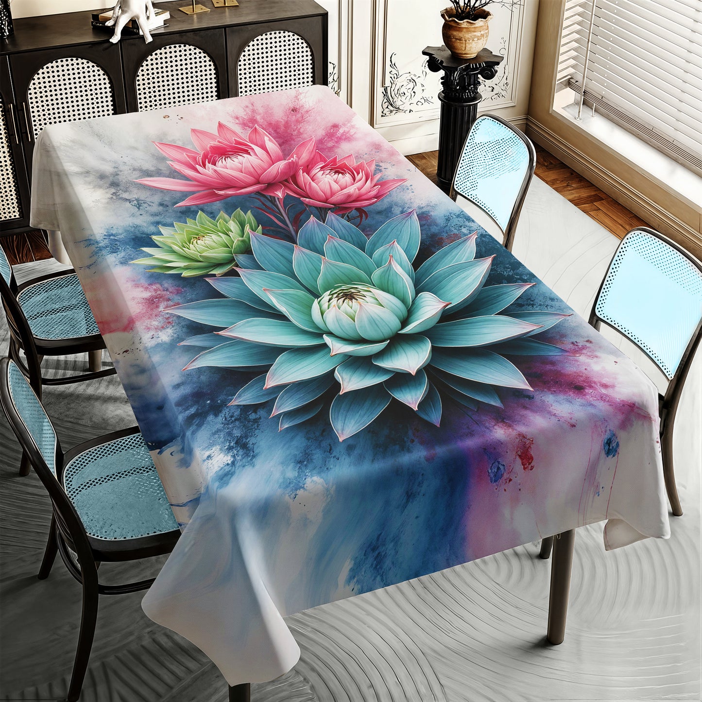 Protea Succulent Chromaflow Rectangle Tablecloth