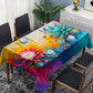 Protea Succulent Colorburst Rectangle Tablecloth
