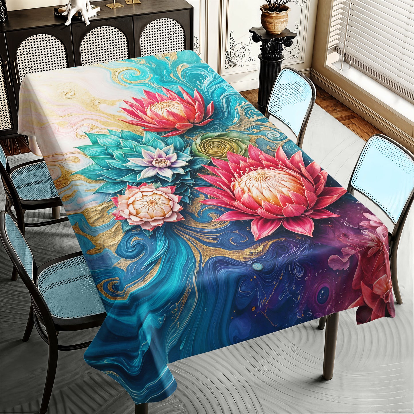 Protea Succulent Petalstorm Rectangle Tablecloth