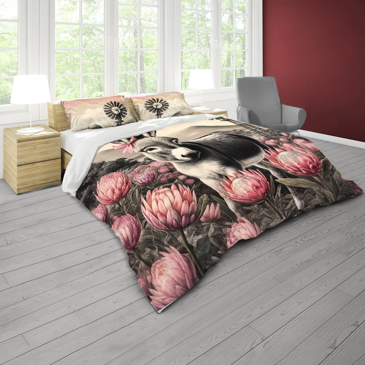 Protea & Donkey Duvet Cover Set