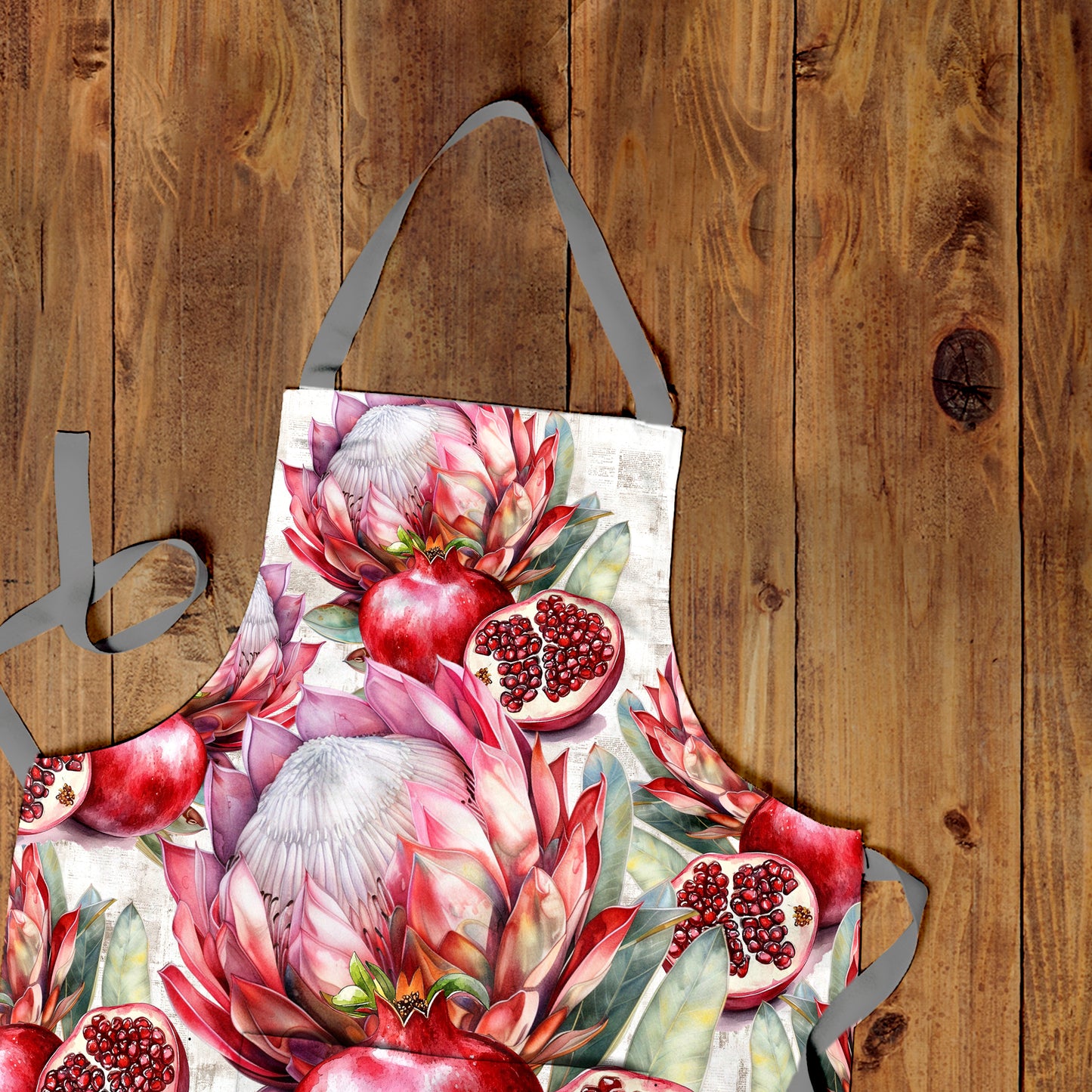 Protea & Pomegranate Apron by Mark van Vuuren