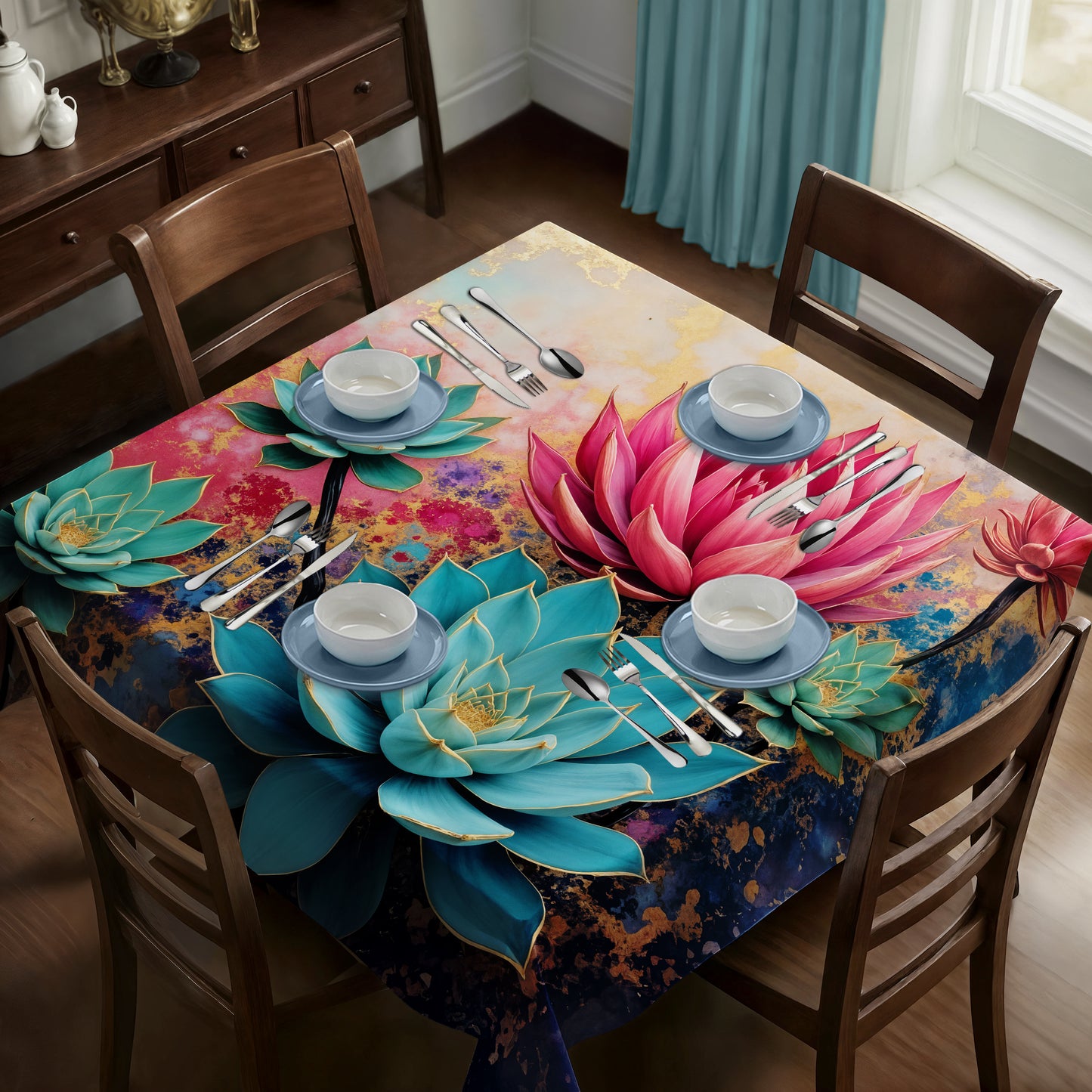 Protea & Succulent Oasis Square Tablecloth