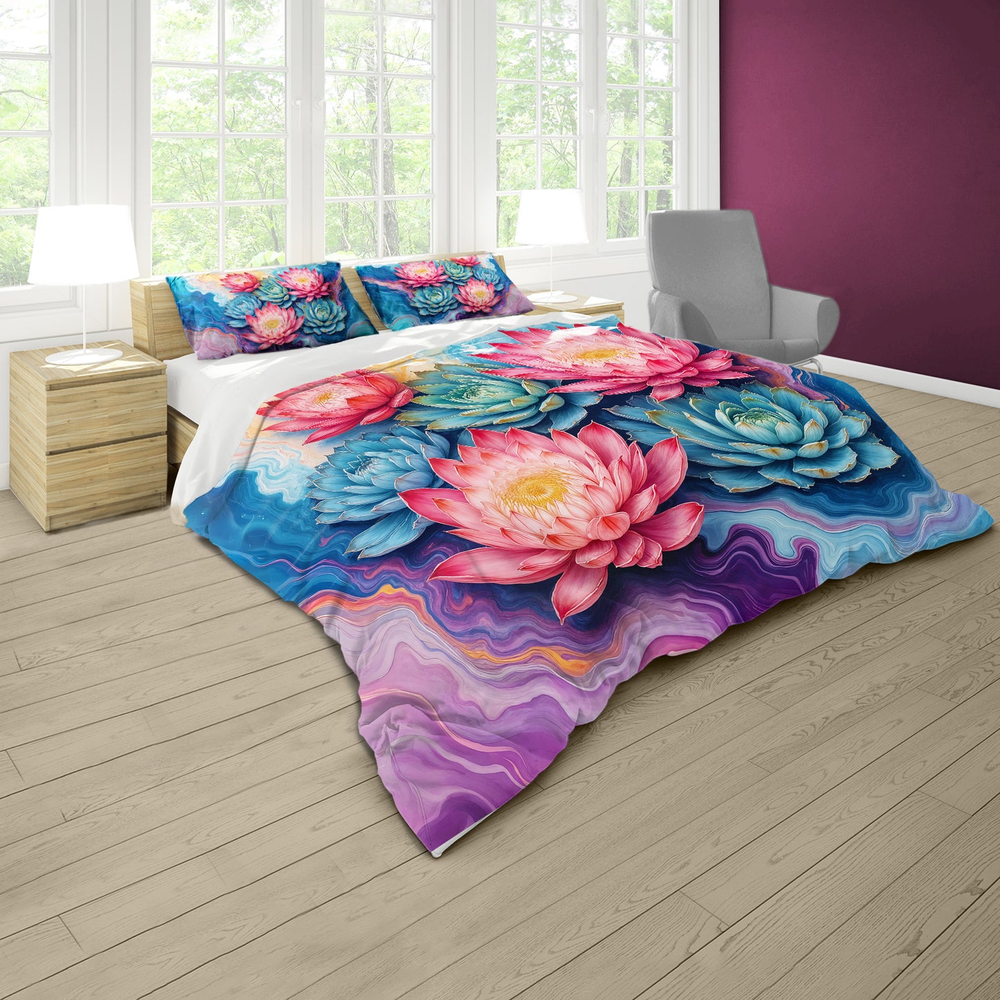 Protea & Succulent Petalwave Duvet Cover Set