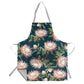 Proteas on Teal Medium Length Apron By Mark Van Vuuren