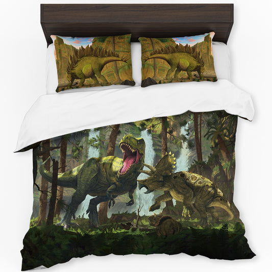 Protection & Stegosaurus Duvet Cover Set By Vincent Hie