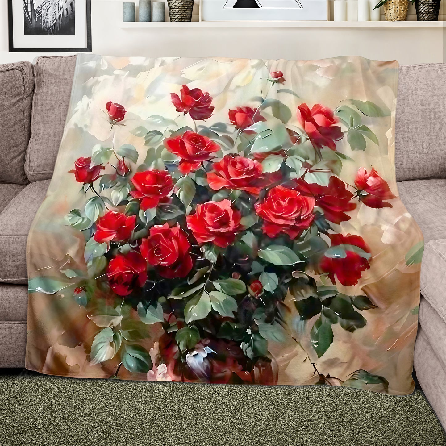 Proudly Red Light Weight Fleece Blanket