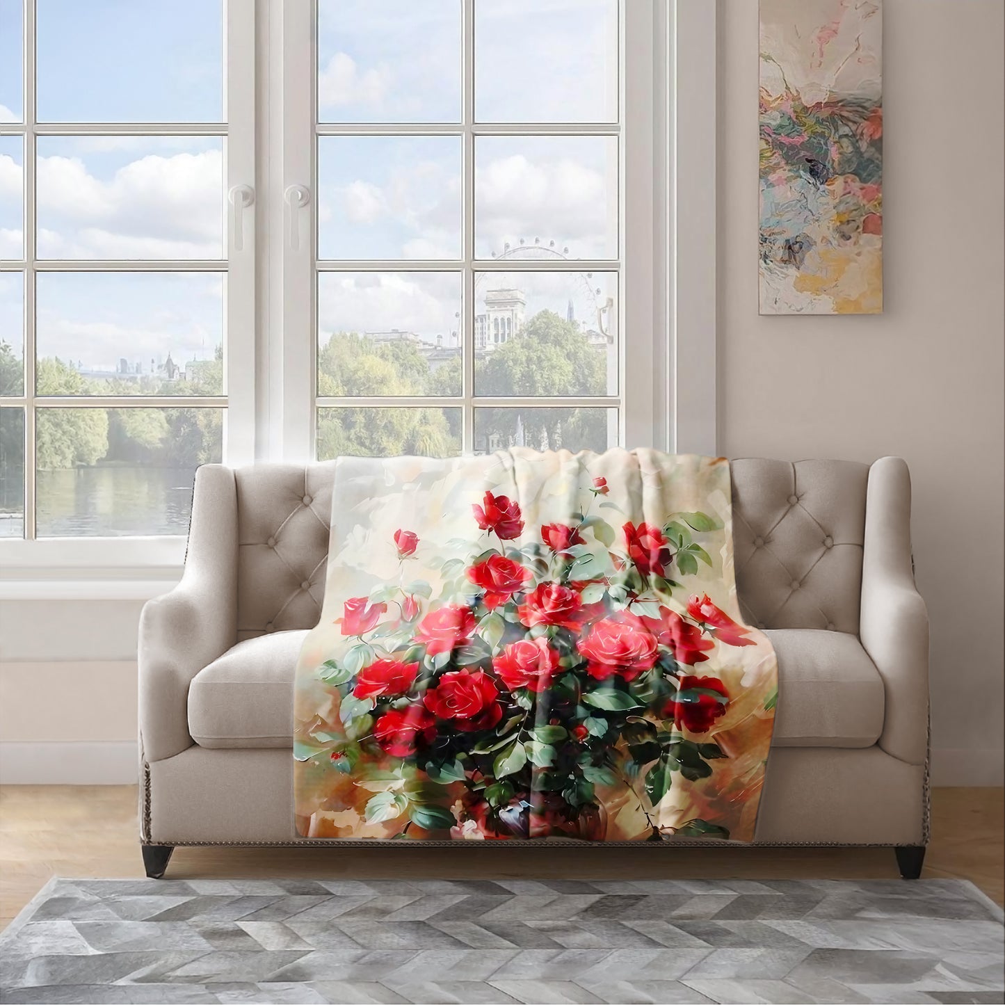 Proudly Red Light Weight Fleece Blanket