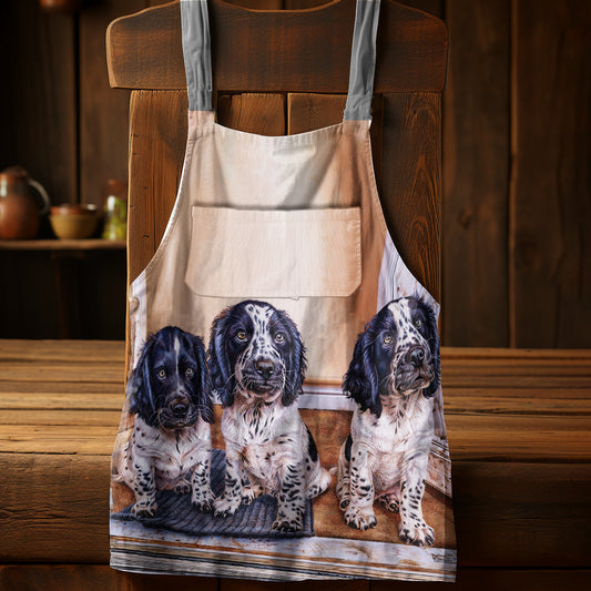 Puppies by Delene Lambert Medium Length Apron