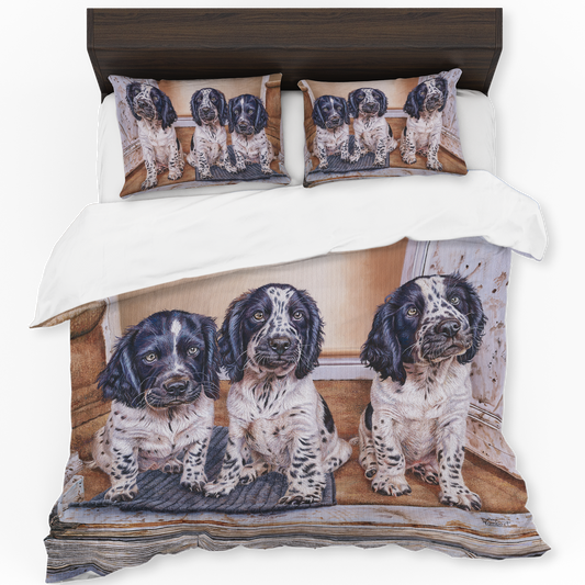 Puppies Duvet Cover Set By Delene Lambert
