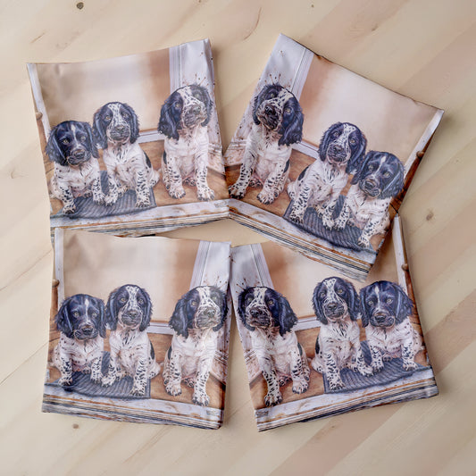 Puppies Luxury Scatter Covers By Delene Lambert - Set of 4