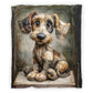 Puppy Toy Toddler Fleece Blanket