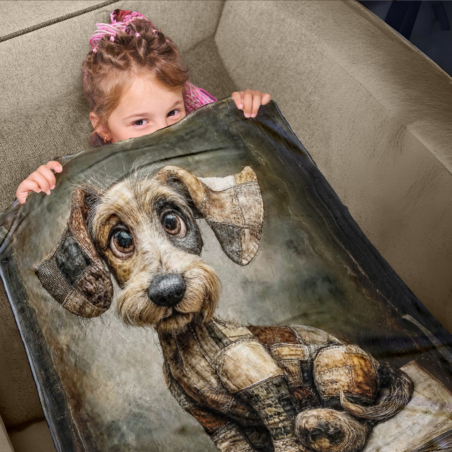 Puppy Toy Toddler Fleece Blanket