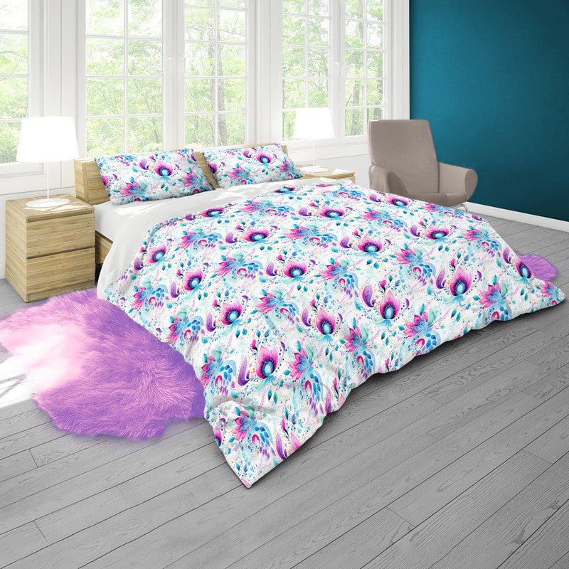 Purple And Blue Duvet Cover Set