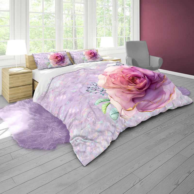 Purple Crystal Duvet Cover Set