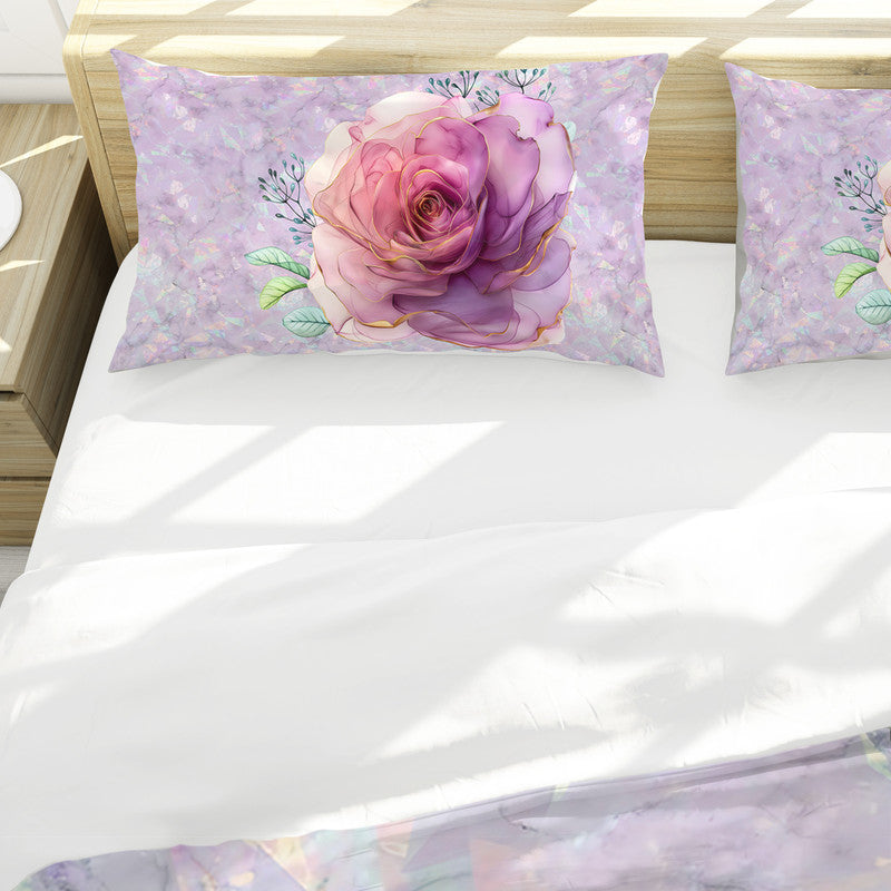 Purple Crystal Duvet Cover Set