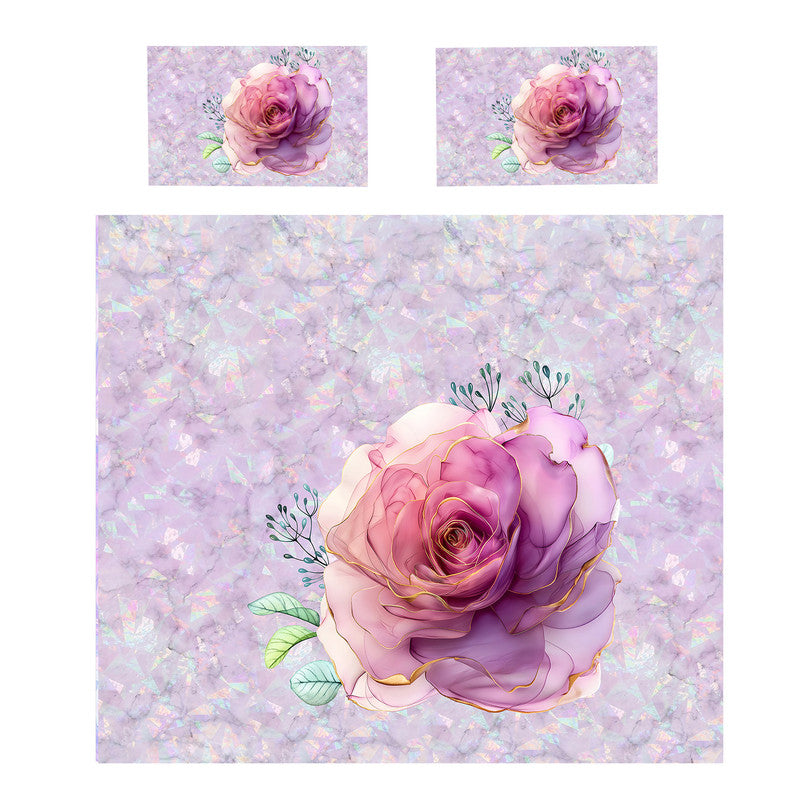 Purple Crystal Duvet Cover Set