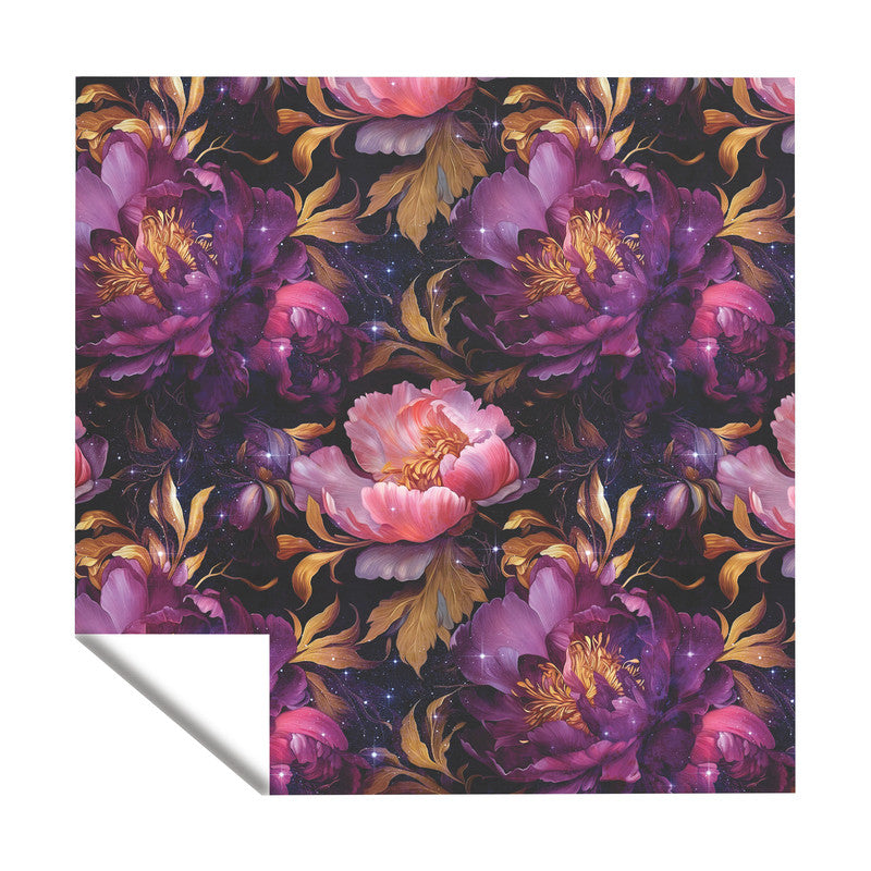 Purple Floral Square Tablecloth