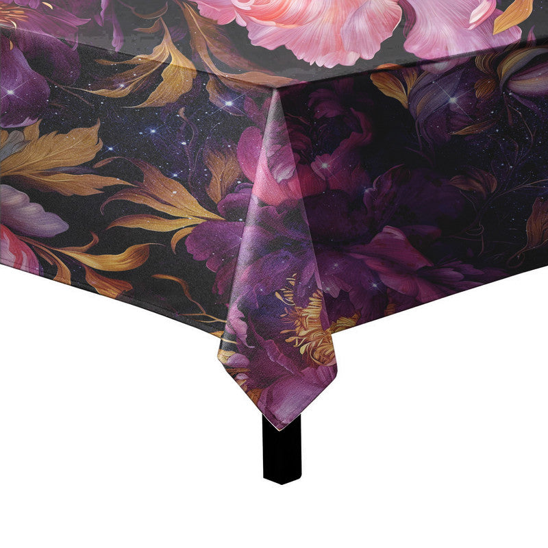 Purple Floral Square Tablecloth