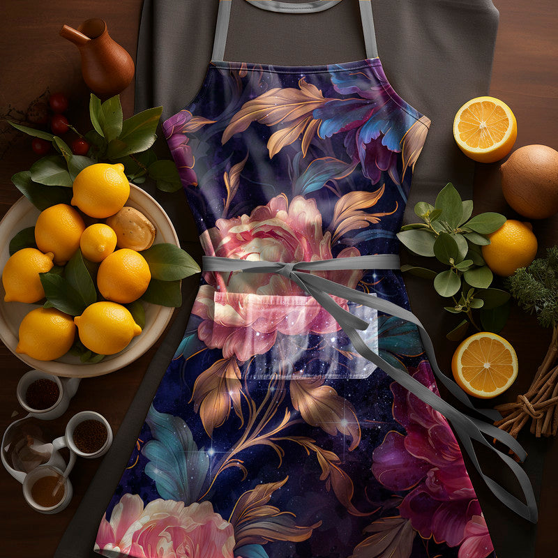 Purple Rose Lace Apron