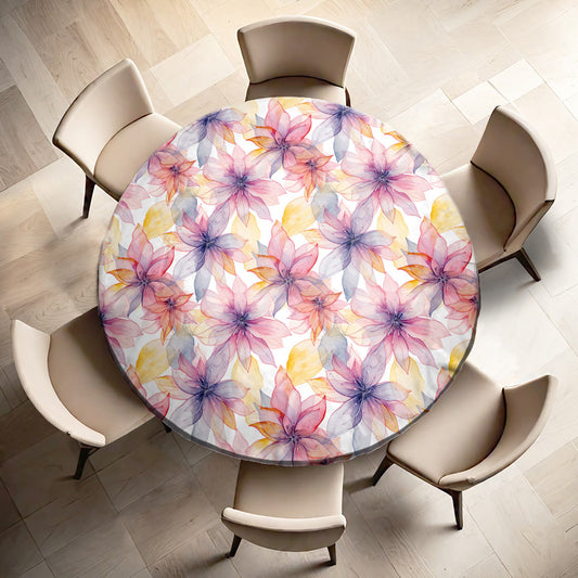 Purple Touch Round Tablecloth