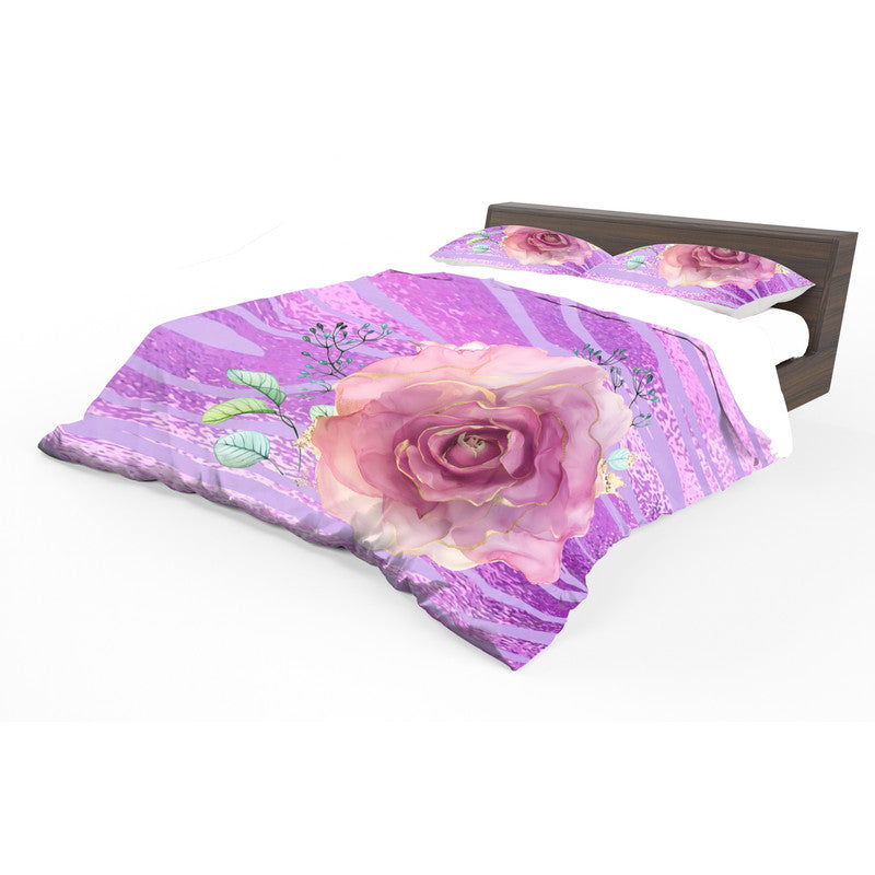 Purple Waves Duvet Cover Set