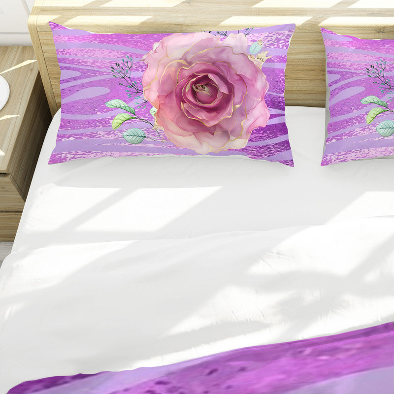 Purple Waves Duvet Cover Set