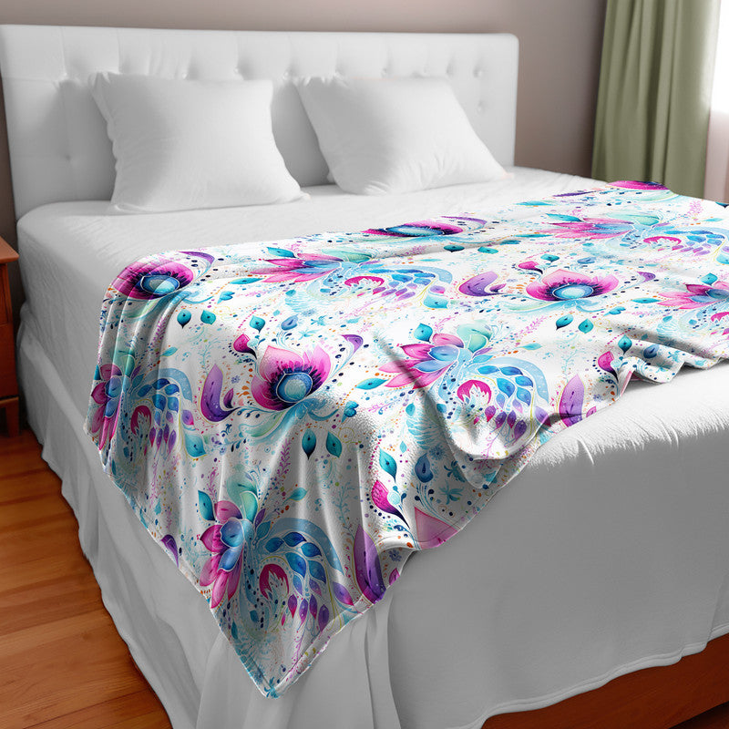 Purple Wings Light Bed Throw