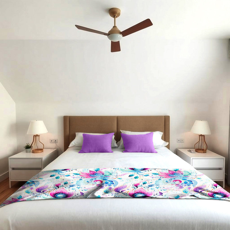 Purple Wings Light Bed Throw