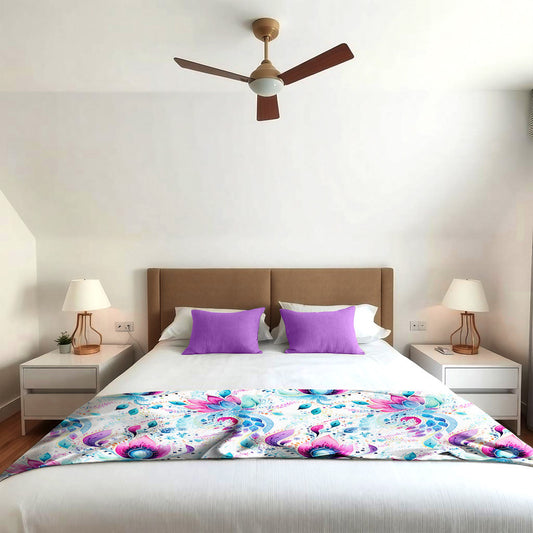 Purple Wings Light Bed Throw