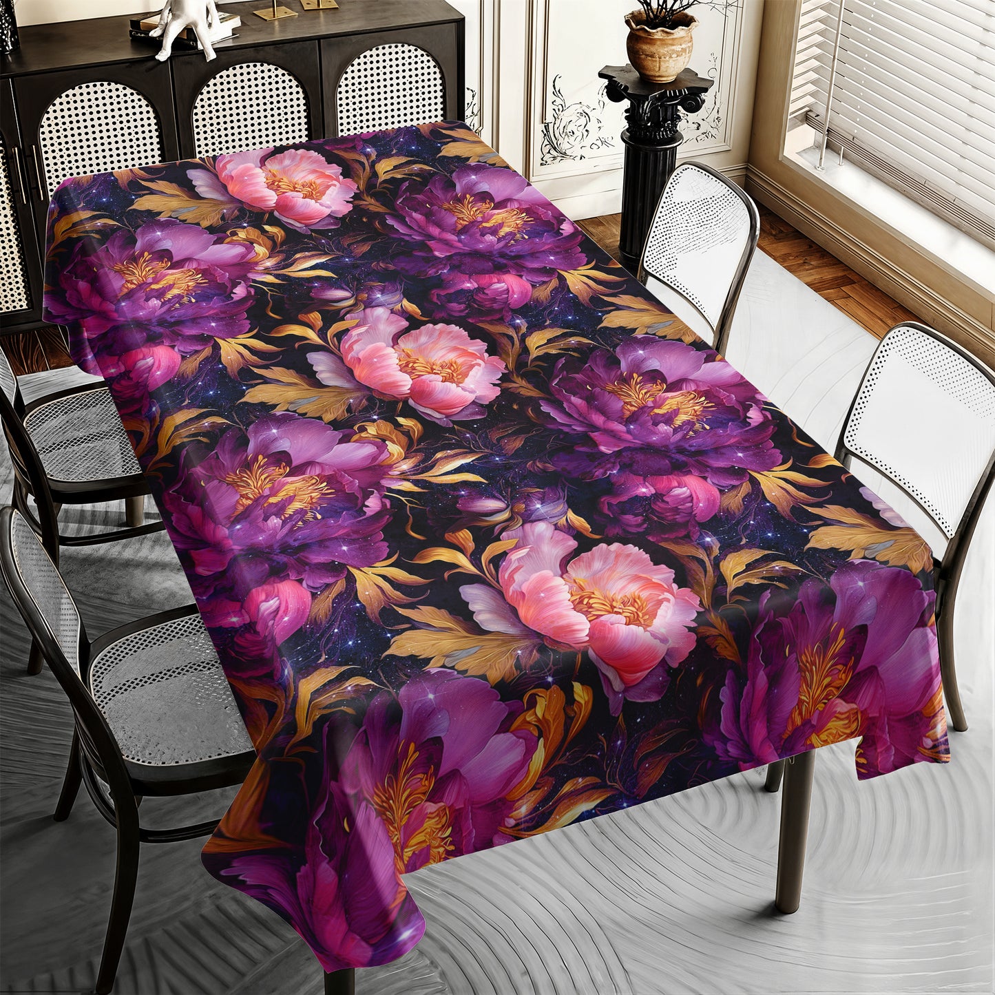 Purple And Pink Rectangle Tablecloth