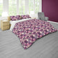Purple Blossom Blocks Duvet Cover Set