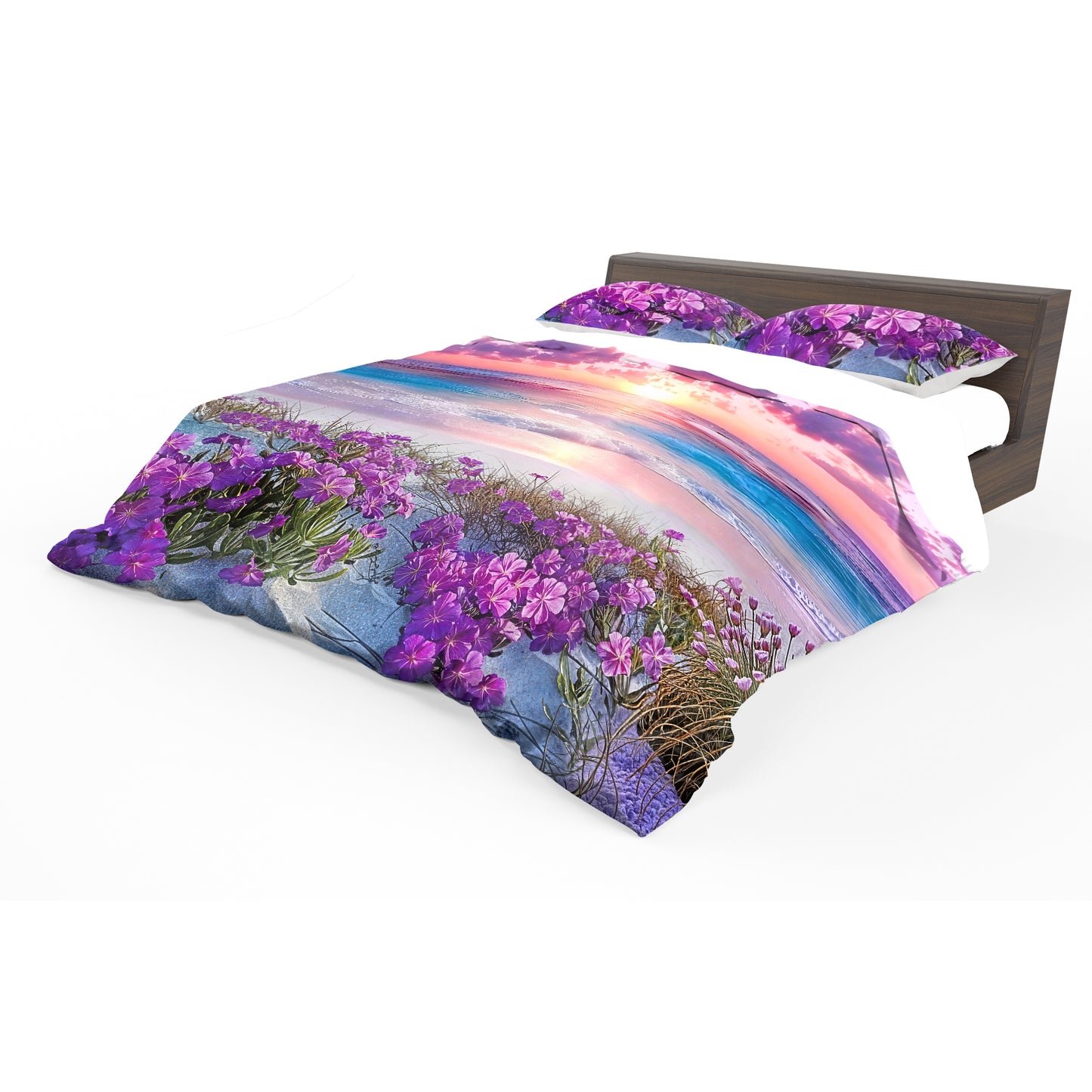 Purple Coastline Duvet Cover Set