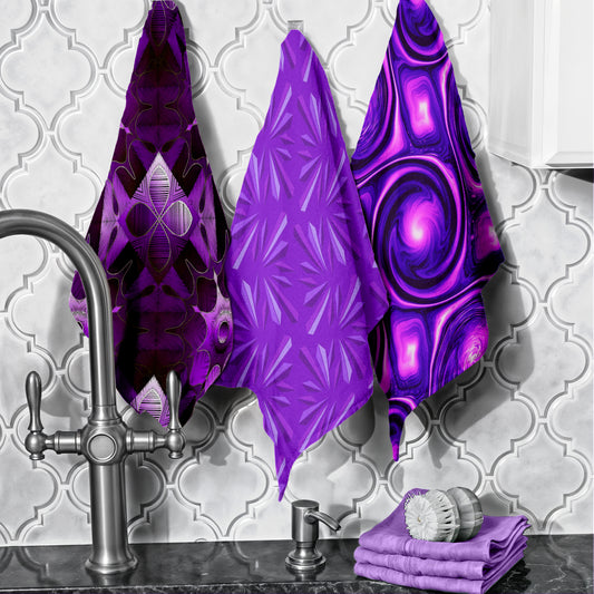 Purple Dish Cloth (Set of 3)
