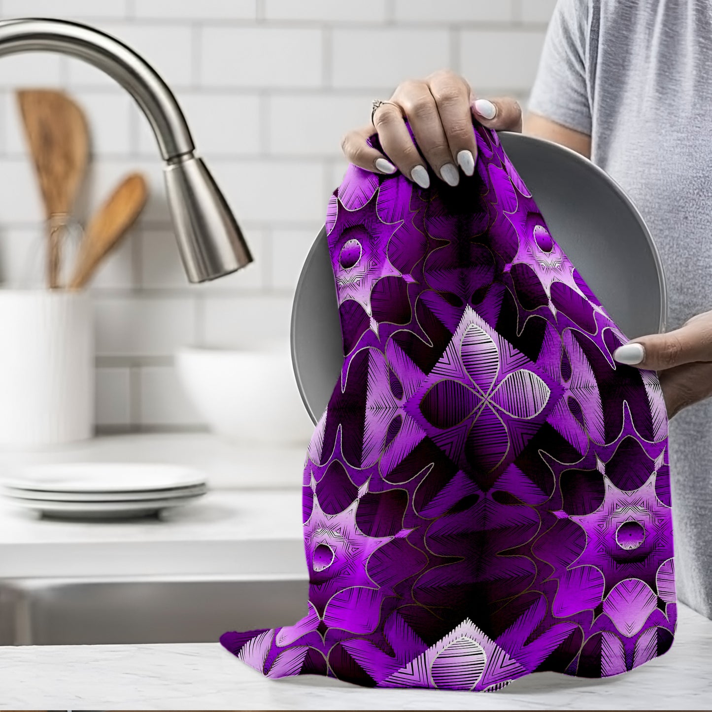 Purple Dish Cloth (Set of 3)