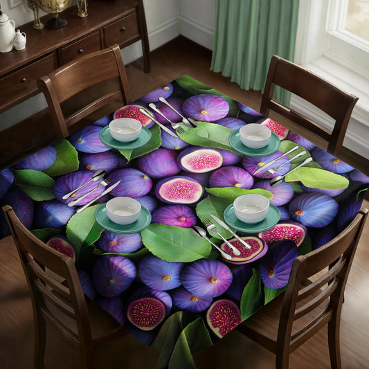 Purple Figs Square Tablecloth