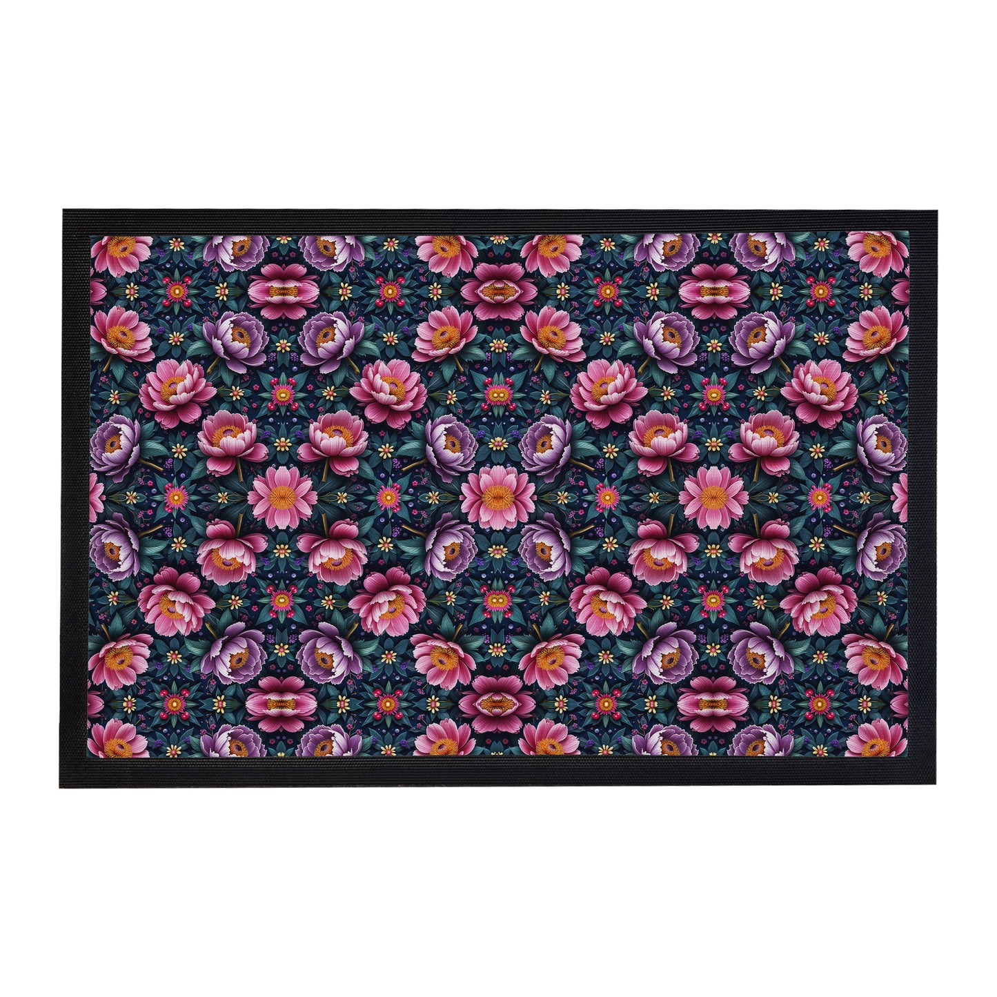 Purple Flowers Door Mat